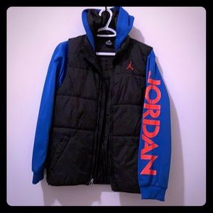 Jordan hoodie with puffer vest
